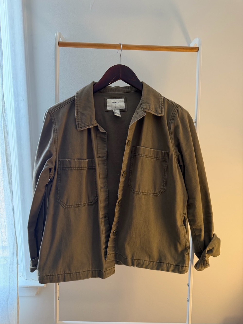 Forever 21 Olive Utility Jacket